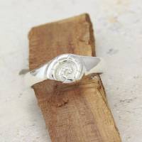 Schmaler Ring aus Silber 925/- mit Ammonit Bild 1