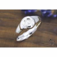 Schmaler Ring aus Silber 925/- mit Ammonit Bild 2