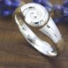 Schmaler Ring aus Silber 925/- mit Ammonit Bild 3