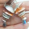 Regenbogenschüsselchen  - Ohrringe aus Sterlingsilber und Kupfer Bild 3