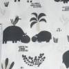 10,30 EUR/m Stoff Baumwolle Dschungel Hipzoo Zebra Hippo Hippos Kinderstoff auf weiß Bild 10