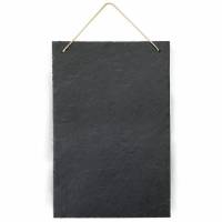 Schiefertafel Kreidetafel zum beschriften und aufhängen Vintage Deko Schieferplatte für Küche, Garten, Tisch 30x20 cm groß hoch Bild 1