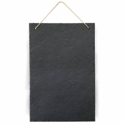 Schiefertafel Kreidetafel zum beschriften und aufhängen Vintage Deko Schieferplatte für Küche, Garten, Tisch 30x20 cm groß hoch