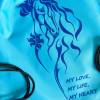 Trendy Gymsac/Reithelmbeutel mit Pferdemotiv  Butterfly - My love, my life, my heart - 3D Effekt Bild 3