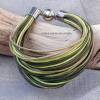 Armband gewachste Baumwolle Oliv, Hellgrün, Beige Bild 3