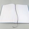Schreibbuch, DIN A4, Schlüsselrolle, hellblau silber, Hardcover, liniert, fadengeheftet, handgefertigt, UNIKAT Bild 5