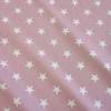 Baumwoll-Stoffe "weiße Sterne" auf altrosa weiß pastell nähen Meterware Taschen Beutel Geschenke Bild 2