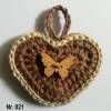 Schlüsselanhänger Taschenbaumler Geschenk Herz Einkauf-Chip mit Verzierung Bild 8