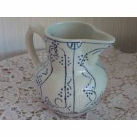 Milchkännchen vintage Ausgießer Kännchen Keramik blau Bild 1