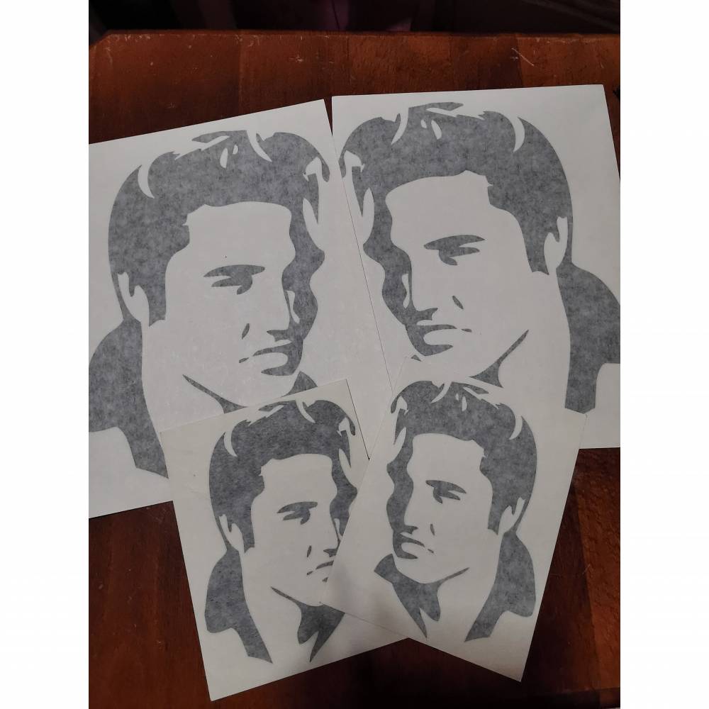 Elvis Presley Vintage Sticker, Autoaufkleber, schwarz Bild 1