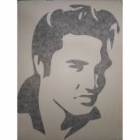 Elvis Presley Vintage Sticker, Autoaufkleber, schwarz Bild 2