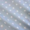 Baumwoll-Stoffe "weiße Sterne" auf wolkenblau hellblau weiß pastell für Stoffmasken Bild 2