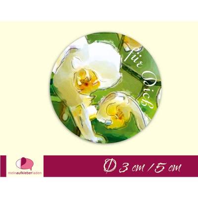 Aufkleber | für Dich - Orchidee - nach Aquarellart