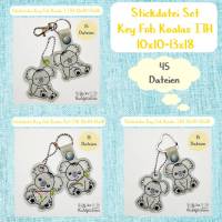 Digitale Stickdatei "Key Fob Koala Set ITH" für den 10x10-13x18cm (4x4-5x7") Stickrahmen Bild 1