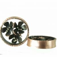 OhrTunnels aus Kupfer und Sterlingsilber - Blüten  3cm Durchmesser Bild 1