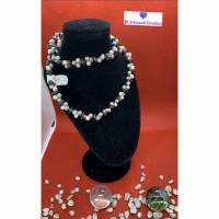 Kette aus Renaissance Perlen mit Hämatit Rondellen Bild 1