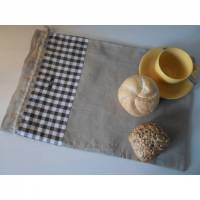 Brotbeutel "de luxe" Leinen beige/ braun mit Baumwollkordel von friess-design Bild 1