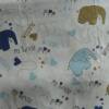 9,20 EUR/m Baumwolle Stoff süße Elefanten blau / hellblau auf weiß Bild 5