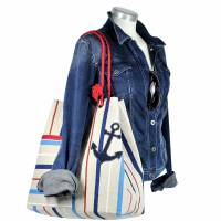 großer Shopper  "Leni" - maritimes Strand-Bag für deinen Urlaub oder deiner Freizeit * Einkaufstasche Bild 7