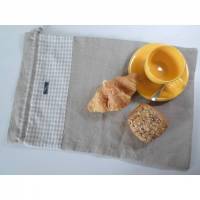 Brotbeutel "de luxe" Leinen beige mit Baumwollkordel von friess-design Bild 1