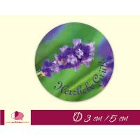 Aufkleber | Herzliche Grüße - Lavendel - nach Aquarellart Bild 1