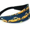 Haarband zum Wenden Taxi blau gelb Stirnband Abschminkband Yoga Wendehaarband Baumwolle Bild 3