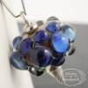 Anhänger Augenperle Silberglas blau als Wechselanhänger ● Handgewickelte Glasperlen ● Lampwork Bild 2