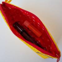 Kosmetiktäschchen Größe S & TaTüTa "gelb-rot Pünktchen" im Set, aus Baumwollstoff genäht, von he-ART by helen hesse Bild 10
