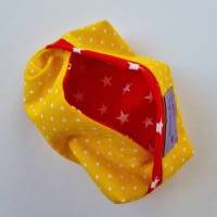 Kosmetiktäschchen Größe S & TaTüTa "gelb-rot Pünktchen" im Set, aus Baumwollstoff genäht, von he-ART by helen hesse Bild 9