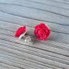 Rosenblüte Ohrstecker Ohrringe handmodelliert aus Fimo Ohrschmuck aus Polymer Clay Bild 2