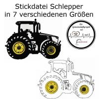 Stickdatei Schlepper Traktor Trekker Bulldog 2 Ausführungen Bild 1