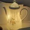 Schöne alte Kaffeekanne als Lampe aus Porzellan mit LED Bild 1