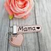 Schlüsselanhänger rosa Anhänger Mama Herz  Schlüsselanhänger Muttertag aus Kunstleder Bild 6