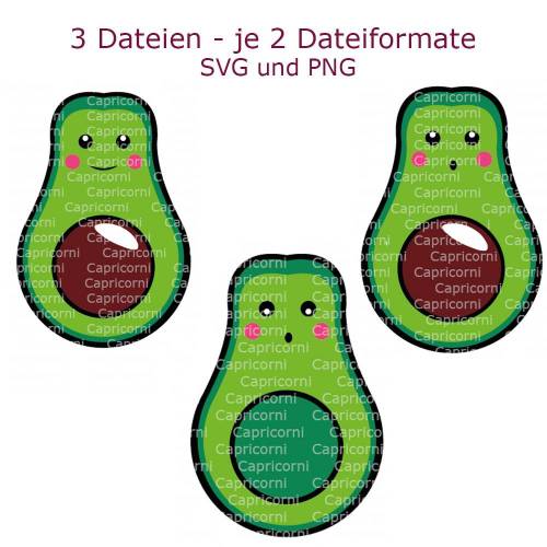 Plotterdatei Avocado mehrfarbig