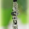 Pfeifenband aus Leder mit Halbedelsteinen, Schlüsselband für die Hundepfeife Bild 2