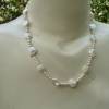 Zarte Perlenkette echte Perlen mit 14 K Gold , Hochzeitsschmuck, zartrosa ivory lachs Bild 2