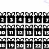 Bügelbild Flex Adventskalender Zahlen Paket Bild 2