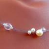 Hochzeitsschmuck Perlen, Brautschmuckset 3-teilig, echte Perlen und böhmische Kristalle Bild 3