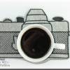Mug Rug Kamera, der Becherteppich, MugRug 18,5 x 13 cm, Untersetzer zur  Kaffeepause, Photo, Kamera, DSLR Bild 4