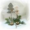 Tannenbaum gehäkelt, Weihnachtsbaum  weiss grau, Deko Weihnachten Winter, Advent Dekoration Bild 7