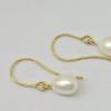 Tropfen-Perlen-Ohrhänger echte 10 x 12 mm ivory-weiße Perlen als Hochzeitsschmuck Bild 3