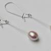 Ohrringe Perlen malve Creolen Silber elegant klassisch Hochzeitsschmuck Geschenk für Frauen Bild 2
