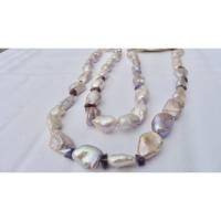 Lange Perlenkette aus lavendel Barockperlen, wunderbares Geschenk für Frauen Bild 1