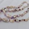Lange Perlenkette aus lavendel Barockperlen, wunderbares Geschenk für Frauen Bild 3