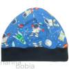 Mütze, Bündchenmütze, Kopfumfang 50 - 52 cm, Astronauten auf blau Bild 2