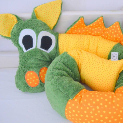 E-Book Bettschlange Dino Frido - Nähanleitung, Schnittmuster mit Maßangaben