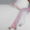 Stoffbänder mit Perlen, romantische Perlenketten, Seidenbänder Geschenke Bild 3