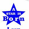 Bügelbild A Star is Born mit Name und Datum Bild 2
