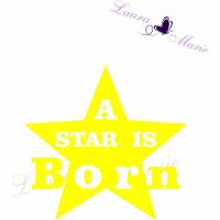 Bügelbild A Star is Born, Stern Bild 1