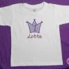 T-Shirt zum 1. Geburtstag Zahl mit Krone lila Bild 2